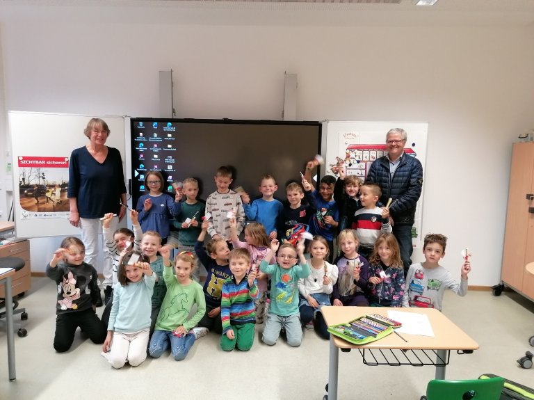 Besuch des Bürgermeisters bei den Erstklässlern