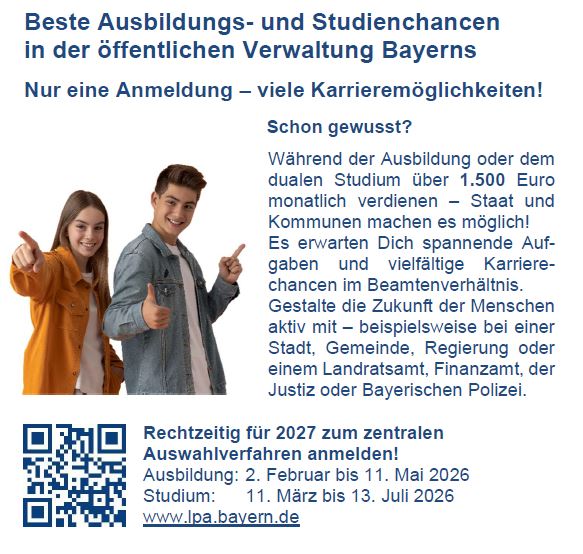 Bayerischer Gemeindetag Anzeige Ausbildungs- und Studienchancen